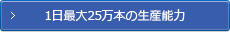 1日最大25万本の生産能力